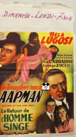 RETURN OF THE APE-MAN / RETOUR DE L'HOMME SINGE
